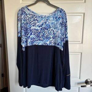 Lilly Pulitzer Finn Top - 60 Animals -Long Sleeve Size XL